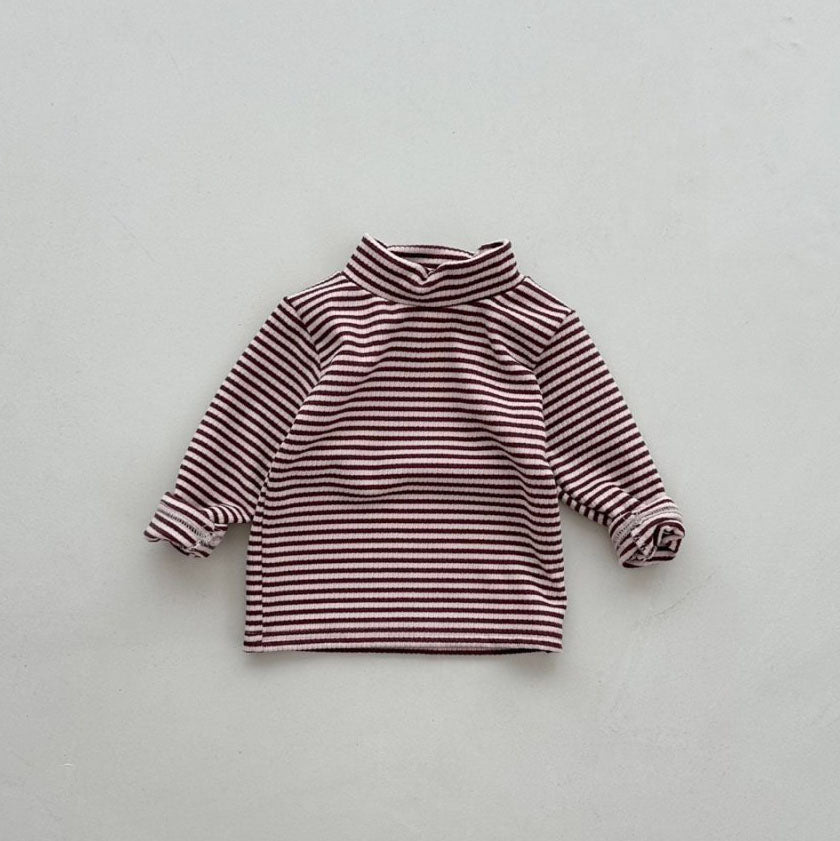 Baby W24 Stripe Mock Neck Top (4-18m) - 2 Colors