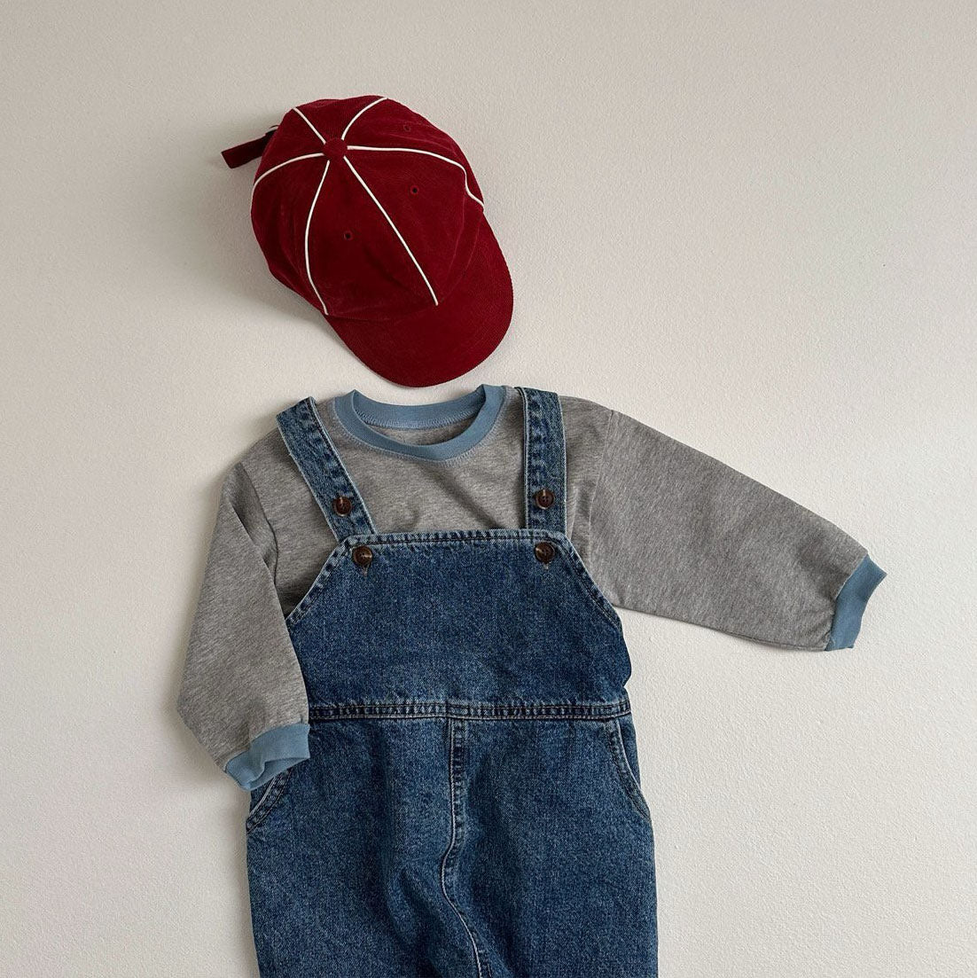 Toddler W24 Cozy Denim Overalls (10m-4y) - Denim