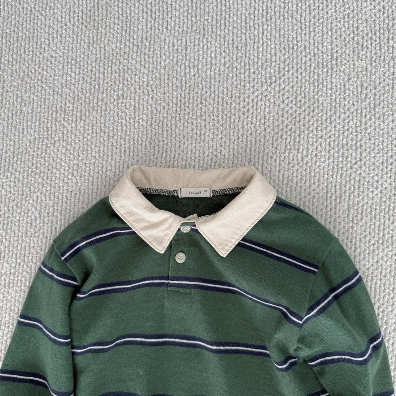 Baby Bella W24 Stripe Long Sleeve Collar Tee (6m-4y) - 2 Colors