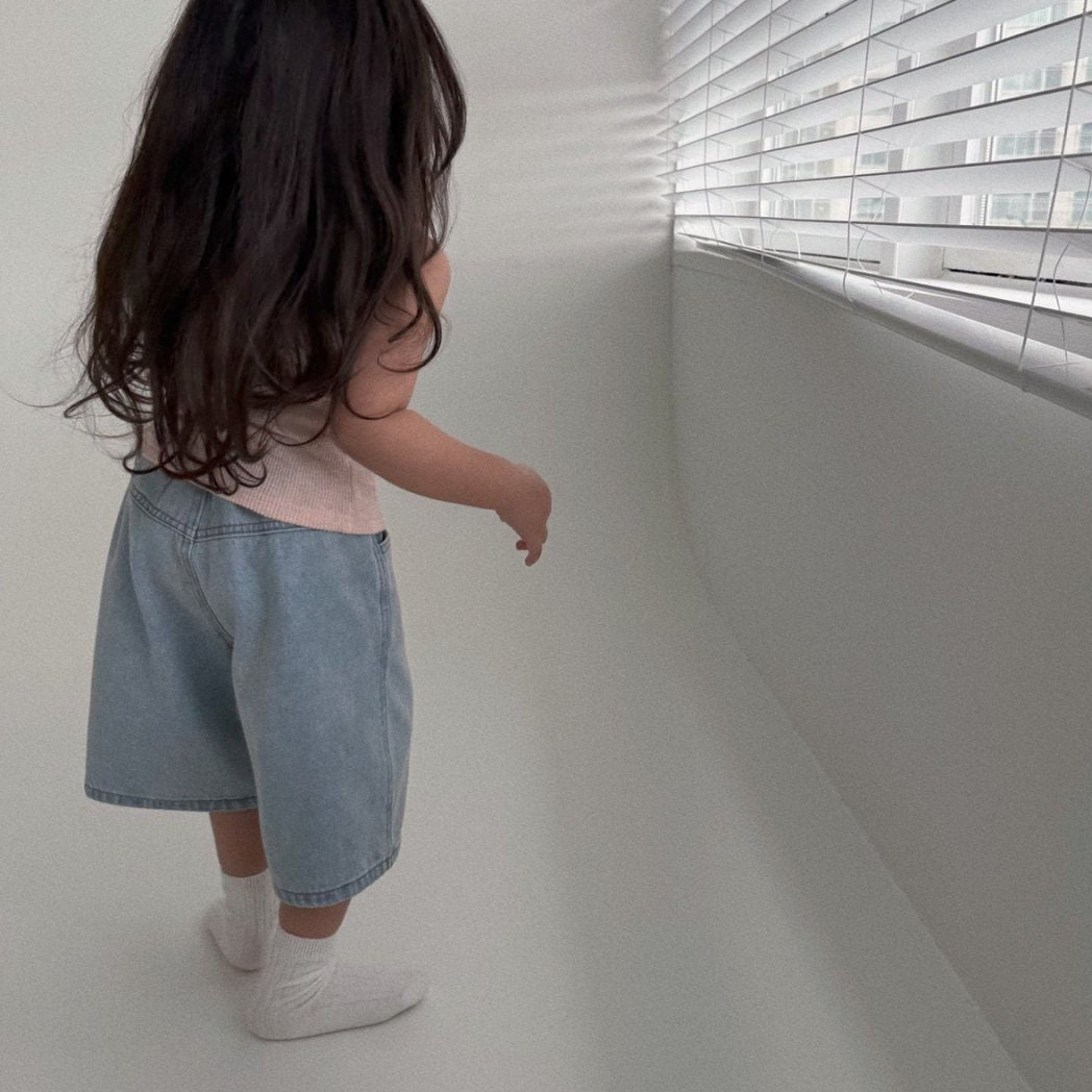 Toddler Bella SS25 Knee-Length Denim Pants (1-6y) - Denim - AT NOON STORE