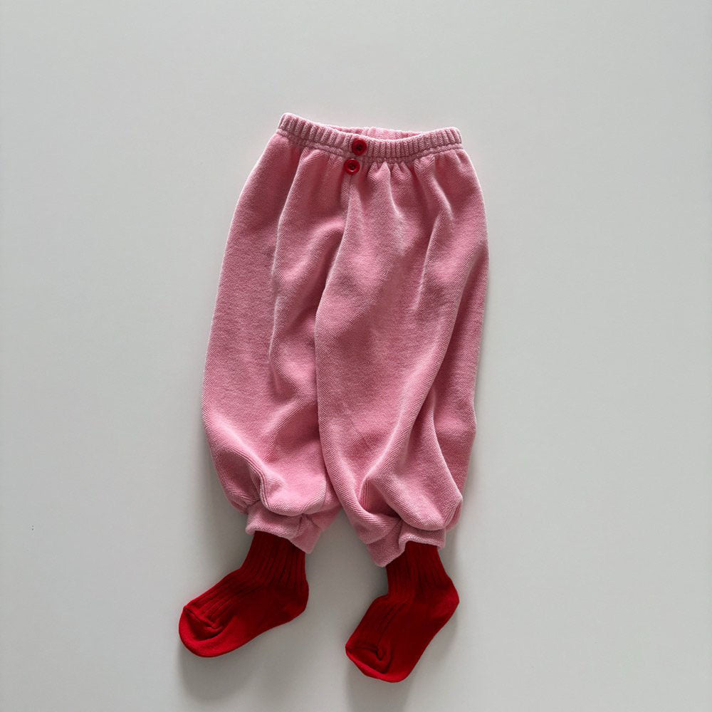 Toddler F26 Button Front Velour Jogger Pants  (1-6y) - 4 Colors