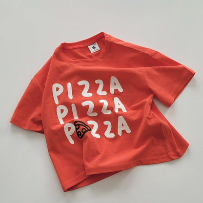 Kids SS26 PIZZA PIZZA PIZZA Short Sleeve Top (2-9y) - 2 Colors - AT NOON STORE