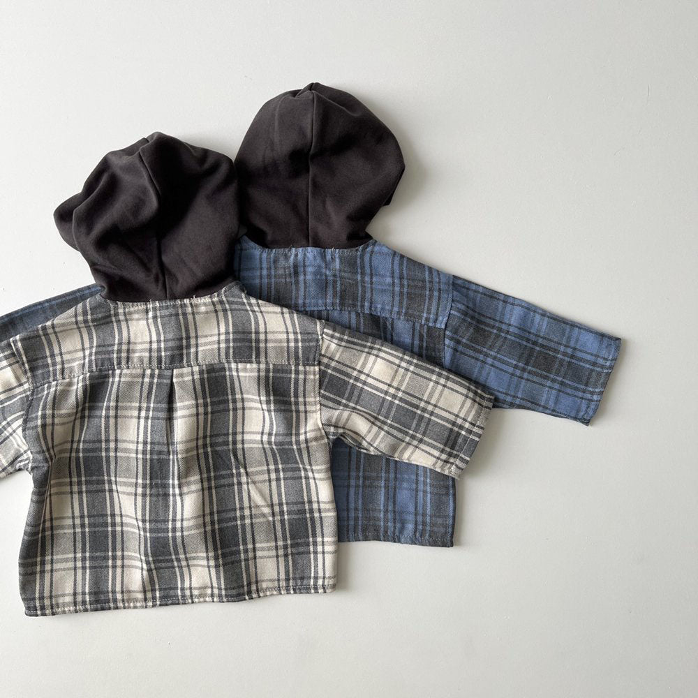 Toddler Plaid Hooded Shirt Jacket (1-6y) - 2 Colors