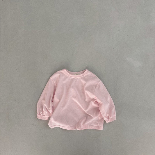 Toddler Bella Spring Oversized Basic Tee (1-6y) - Pink - AT NOON STORE