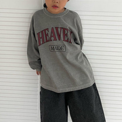 Kids F25 'HEAVEN' Pigment Dyed Long Sleeve Top (2-7y) - 2 Colors