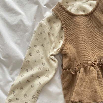 Toddler W25 Ruffle Sleeveless Peplum Top and Wide Pants Set (1-7y) - 2 Colors