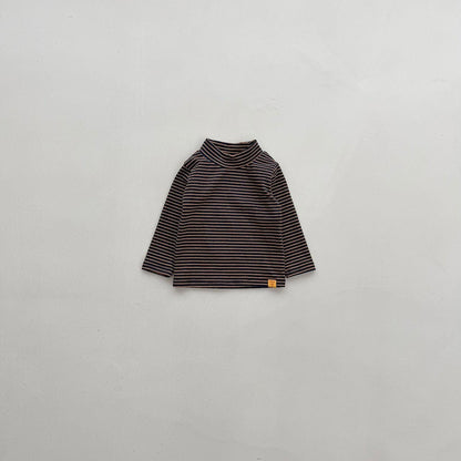 Toddler FW26 Stripe Mock Neck Long Sleeve Top (4m-6y) - 2 Colors