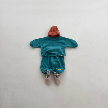 Toddler FW26 Fleece Long Sleeve Top and Stitch Detail Jogger Pants Sets (4m-6y) - 3 Colors