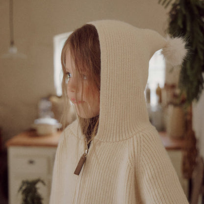 Kids W25 Knit Hooded Jacket and Flare Pants Set (3-8y) - 2 Colors