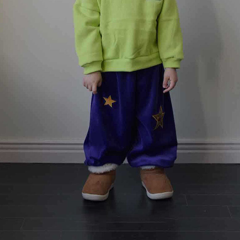 Toddler W26 Star Embroidery Velour Jogger Pants  (2-6y) - 2 Colors