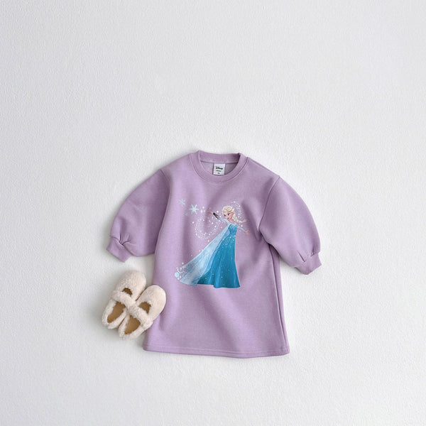 [Special Price] Toddler Elsa Brushed Cotton Dress (1-6y) - 3 Colors