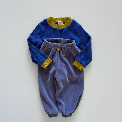 Toddler F26 Soft Ribbed Long Sleeve Top (1-6y) - Blue