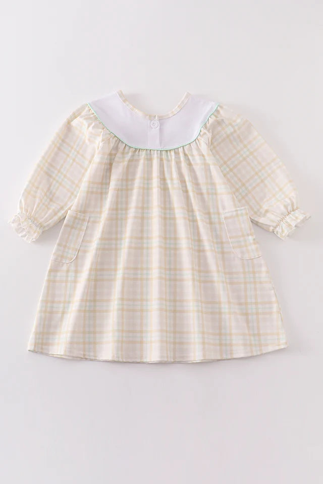 Yellow Pumpkin Yoke Embroidery Dress (6m-5y)- Yellow - AT NOON STORE