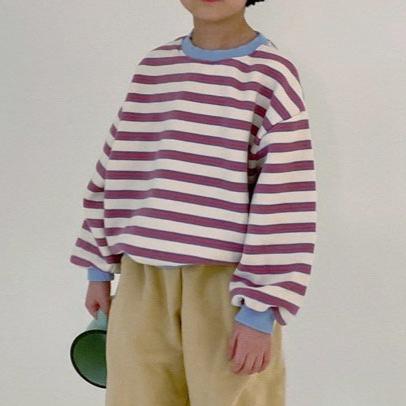 Toddler W24 Brushed Fabric Stripe Sweatshirt (1-6y) - 3 Colors