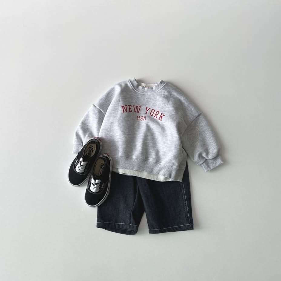 Toddler S25 Stitch Detail Denim Pull On Pants (1-6y) - Denim - AT NOON STORE