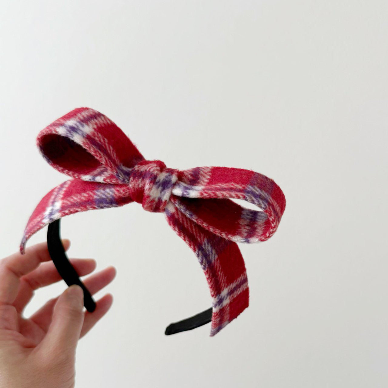 Kids W25 Holiday Plaid Bow Headband - 2 Colors