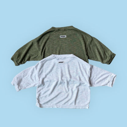 Toddler SS26 Loose Fit Summer Long Sleeve Top (1-7y) - 2 Colors - AT NOON STORE