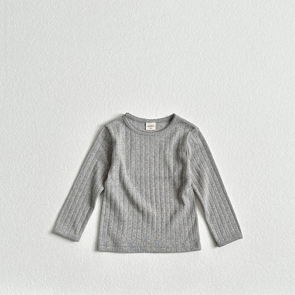 Toddler F26 Pointelle Long Sleeve Top (2-9y) - 3 Colors