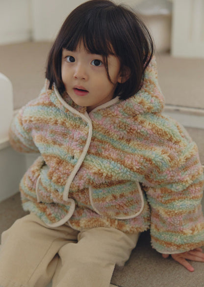 Kids W25 Sherpa Lined Reversible Hooded Jacket with Hood(1-6y) - 2 Colors