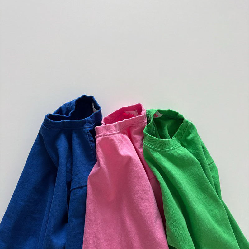 Toddler SP26 Basic Long Sleeve Loose Fit Top  (1-6y) - Green - AT NOON STORE