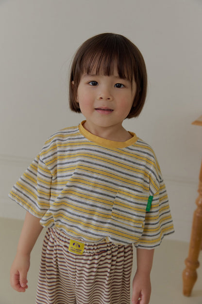 Toddler SS26 Multi Stripe Short Sleeve Top (2-7y) - 2 Colors - AT NOON STORE