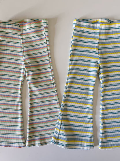 Toddler SS25 Multi Color Stripe Ribbed Pants (1-8y) - 2 Colors