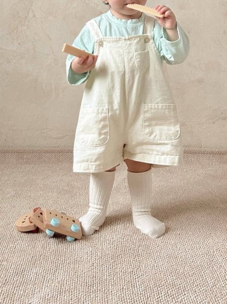 Toddler Comfy Pocket Cotton Shortalls (1-6y)