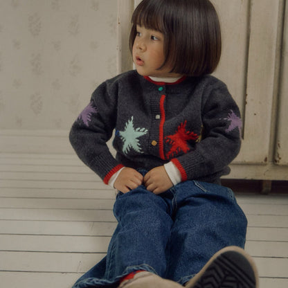 Kids F26 Star Jacquard Knit Cardigan (3-9y) - 2 Colors