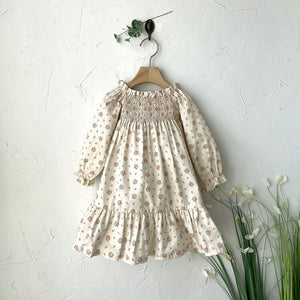 Toddler Milk Ella Smocked Bodice Dress (3m-5y) - Coral