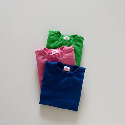 Toddler SP26 Basic Long Sleeve Loose Fit Top  (1-6y) - Green - AT NOON STORE