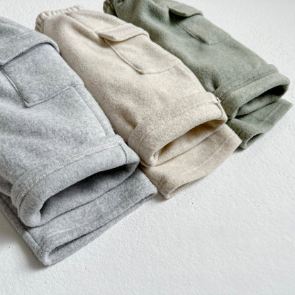Toddler W25 Fleece Cargo Wide Pants (1-6y) - 3 Colors