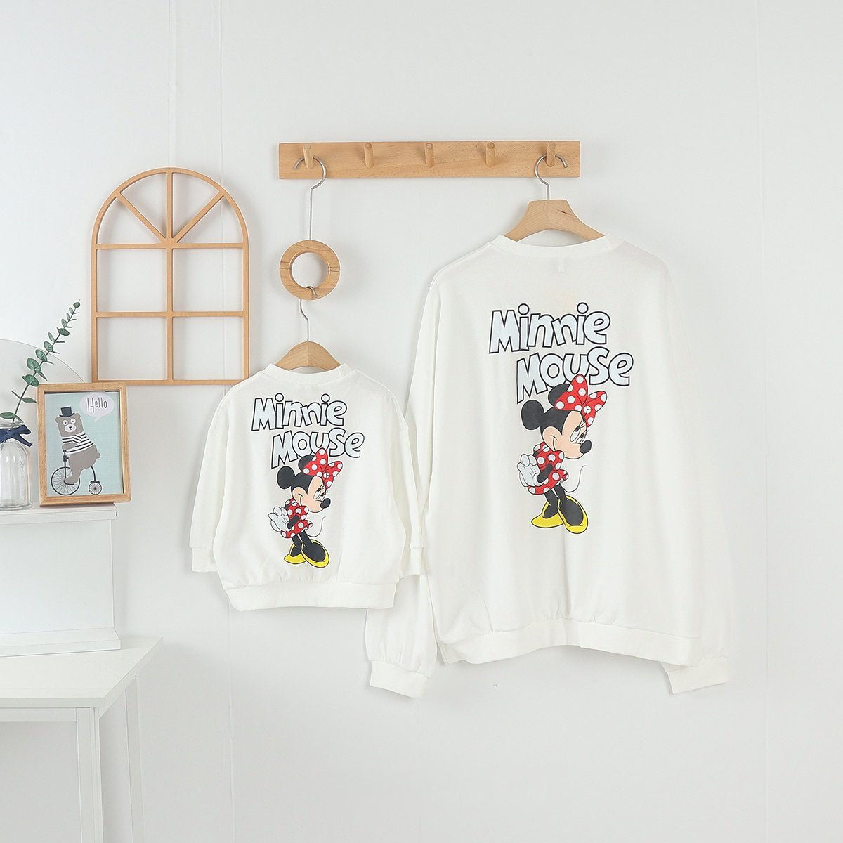 Family Disney Mickey and Minnie Sweatshirt (2-8y , Mom , Dad) - 2 Colors - AT NOON STORE