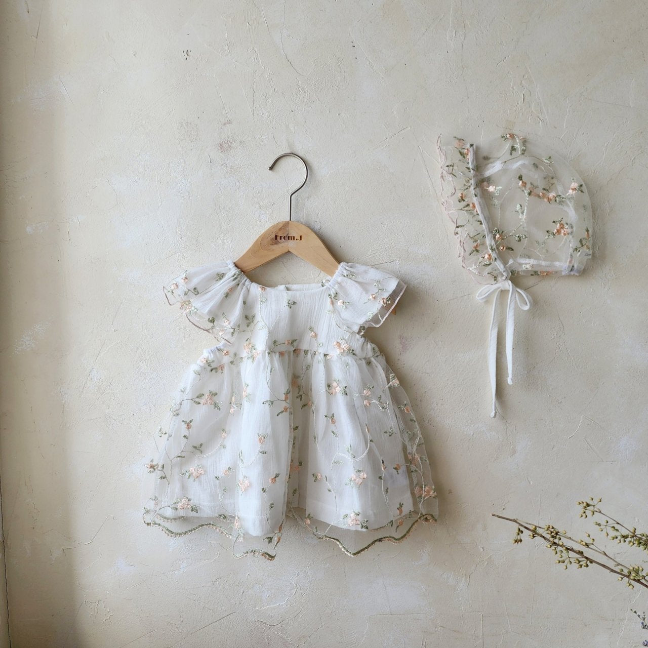 English Style Embroidery Infant Formal shops Floral Dress