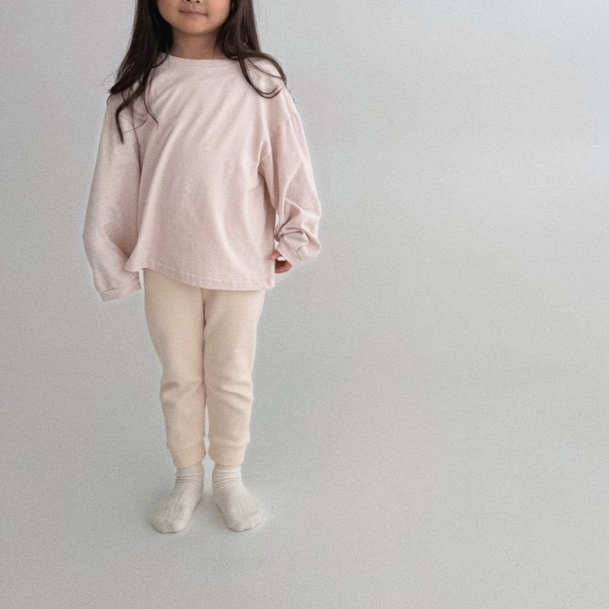 Toddler Bella W24 Oversized Long Sleeve Oversized Plain Tee (1-6y) - 2 Colors