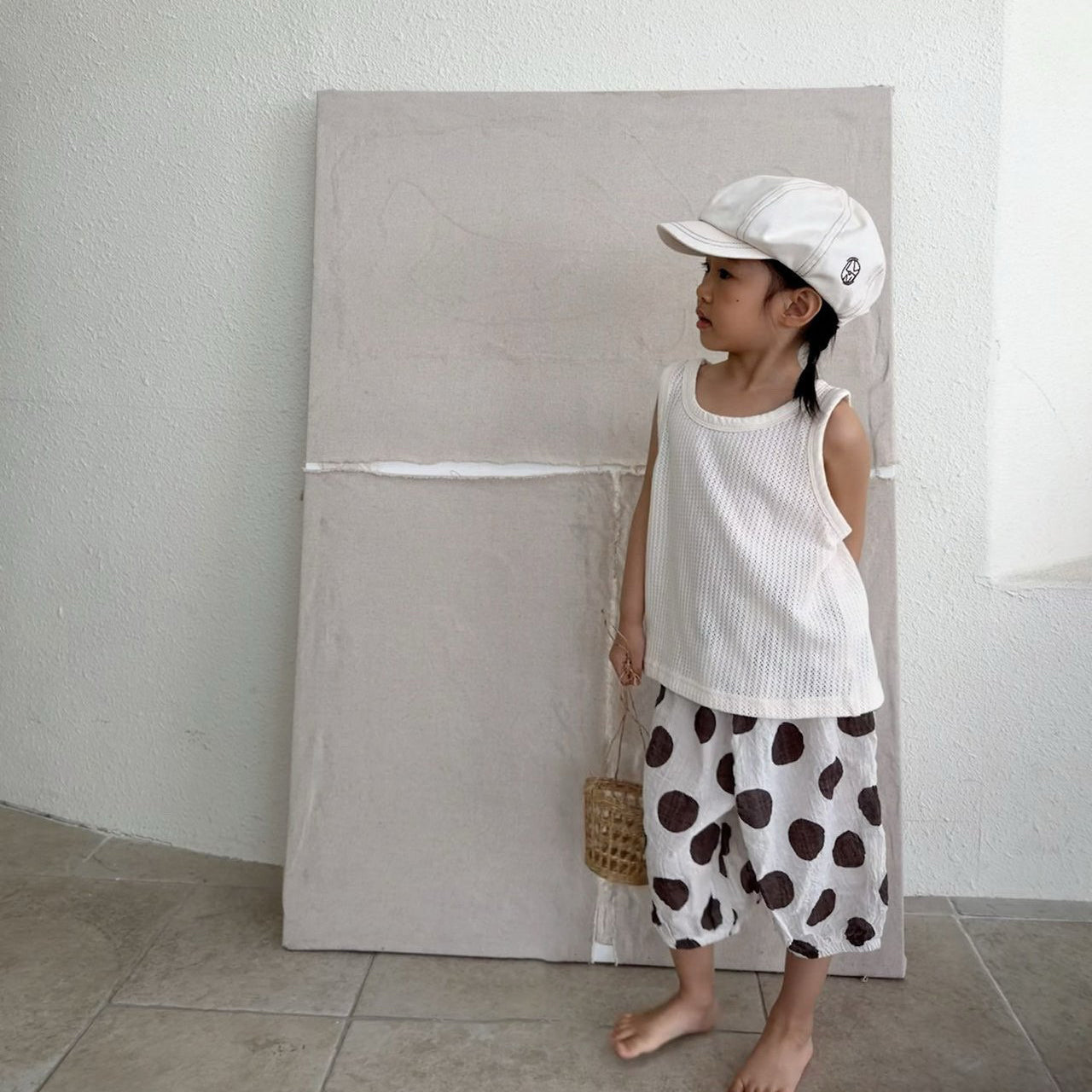 Toddler SS26 Pointelle Loose Fit Sleeveless Top (1-7y) - 2 Colors - AT NOON STORE