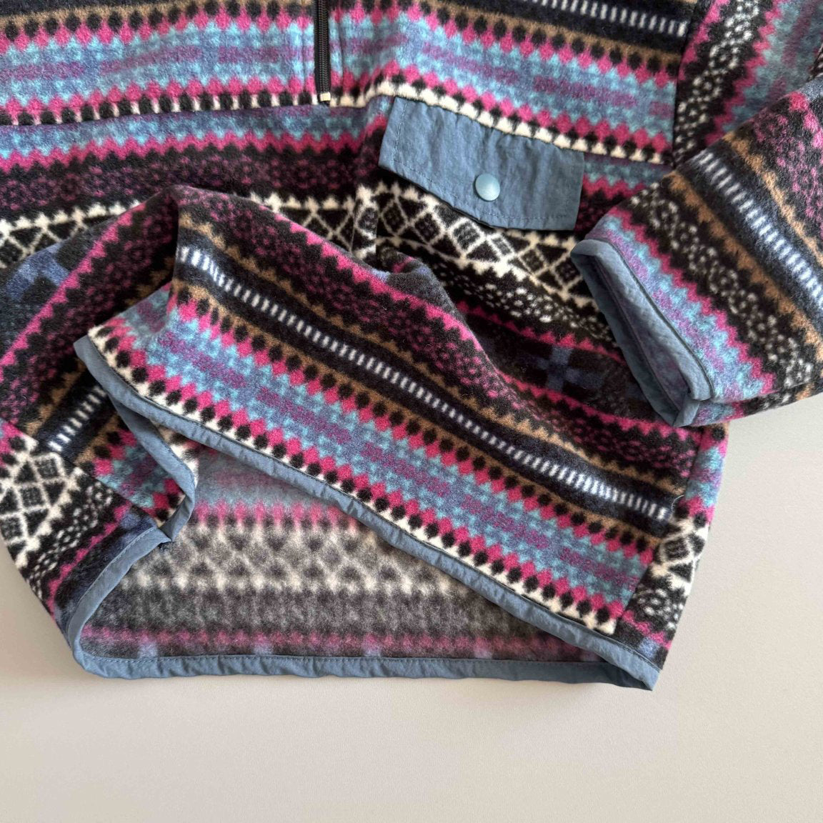 Toddler W25 Fair Isle Fleece Half Zip Mock Neck Top (3-10y) - 2 Colors