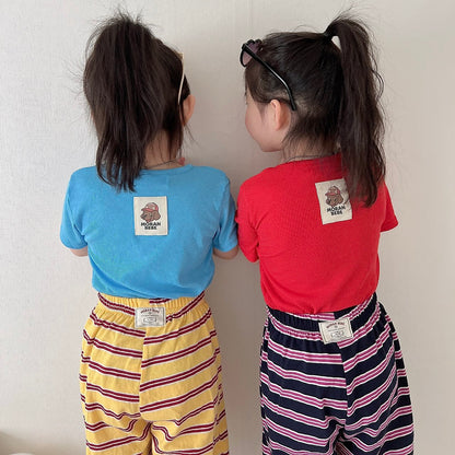 Toddler Ribbed Short Sleeve Top (1-6y) - 5 Colors - AT NOON STORE