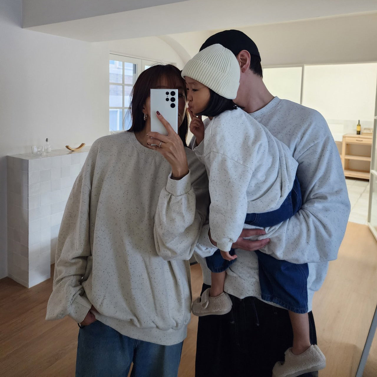 Adut Toddler W25 Confetti Long Sleeve Sweatshirt (1-7y, Adult) - Ivory