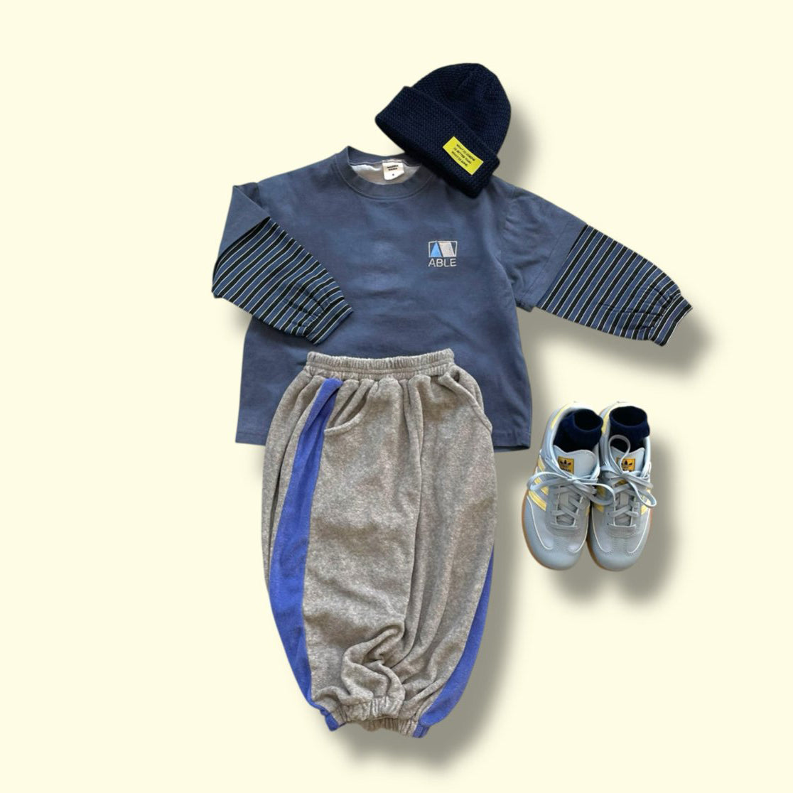 Toddler SP26 Terry Cloth Colorblock Jogger Pants (3-7y) - 2 Colors - AT NOON STORE