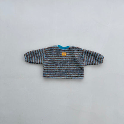 Toddler FW26 Stripe Sherpa Long Sleeve Top (4m-6y) - 2 Colors