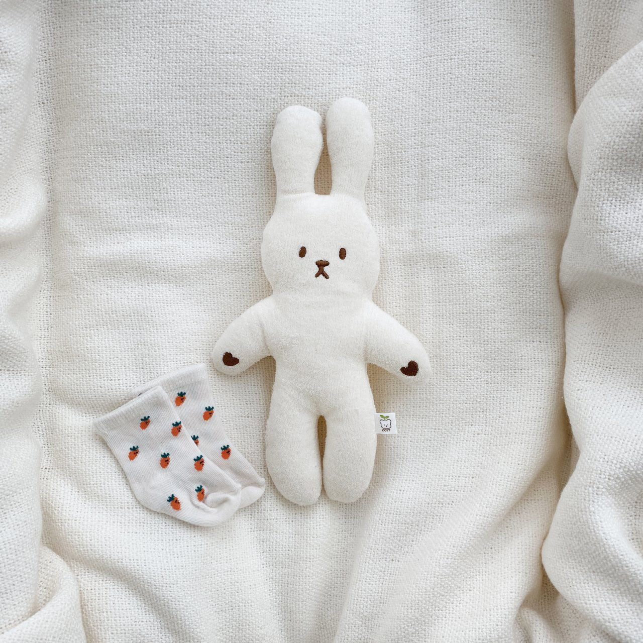 Organic Cotton Bear Stuffed Animal Toy - Bunny - AT NOON STORE