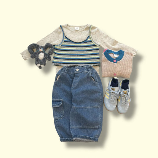 Toddler SP26 Lettuce-Edge Pointelle Confetti Long Sleeve Top (3-7y) - 2 Colors - AT NOON STORE