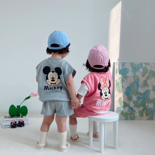 Toddler Mickey's Friends Sleeveless Sweatshirt and Shorts Set (2-7y) - 4 Colors