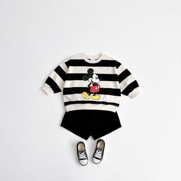 Toddler Disney Mickey Mouse Stripe Sweatshirt (1-6y) - 3 Colors