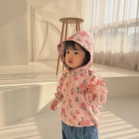 Baby Bella SP26 Floral Hoodie Windbreaker Jacket (6m-3y) - 2 Colors - AT NOON STORE