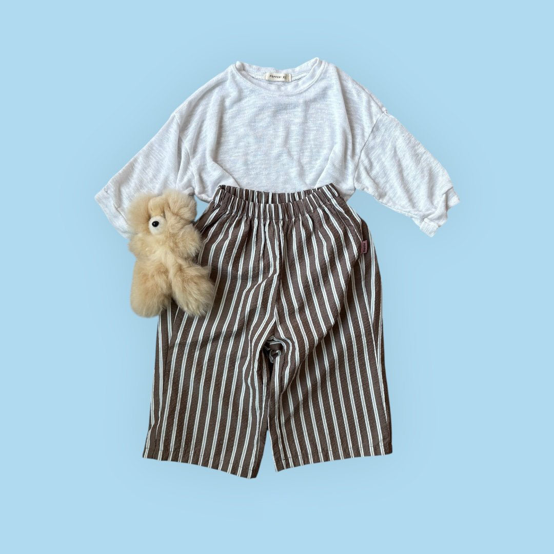 Toddler SS26 Stripe Pull-on Pants (1-7y) - 2 Colors - AT NOON STORE