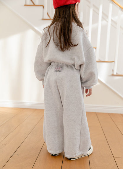 Kids Brushed Cotton Adjustable Hem Loose Fit Jogger Pants (2-8y) - 2 Colors