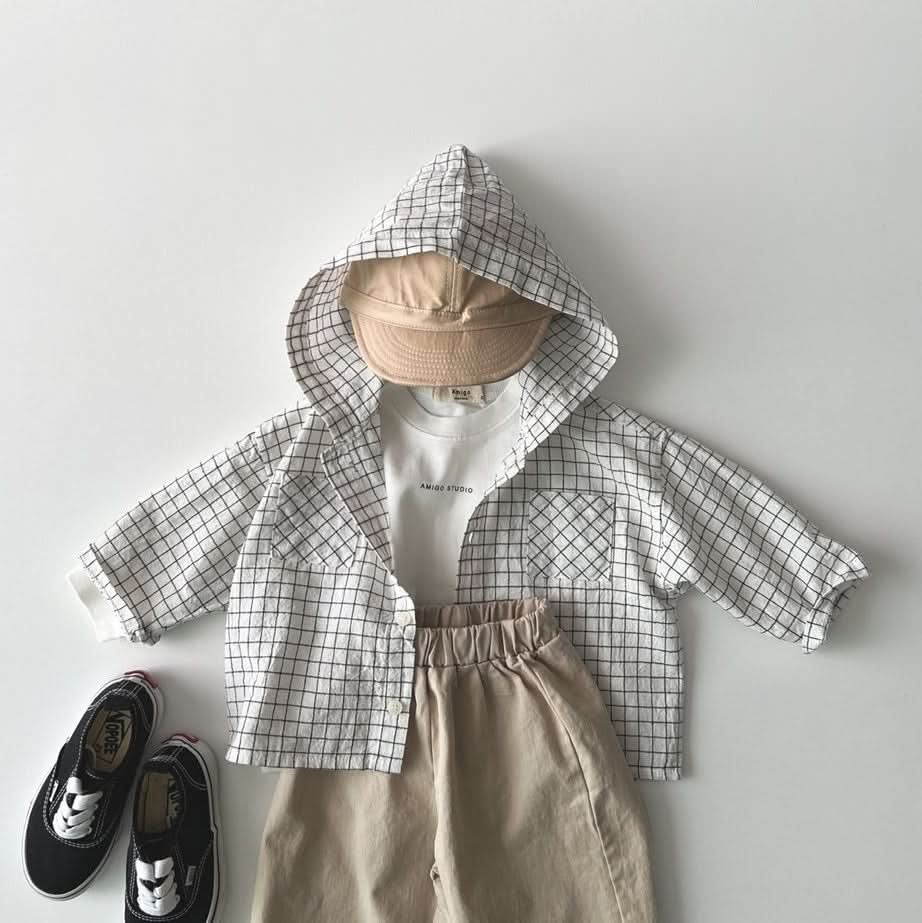 Toddler S25 Plaid Hooded Jacket (1-6y) - 2 Colors - AT NOON STORE