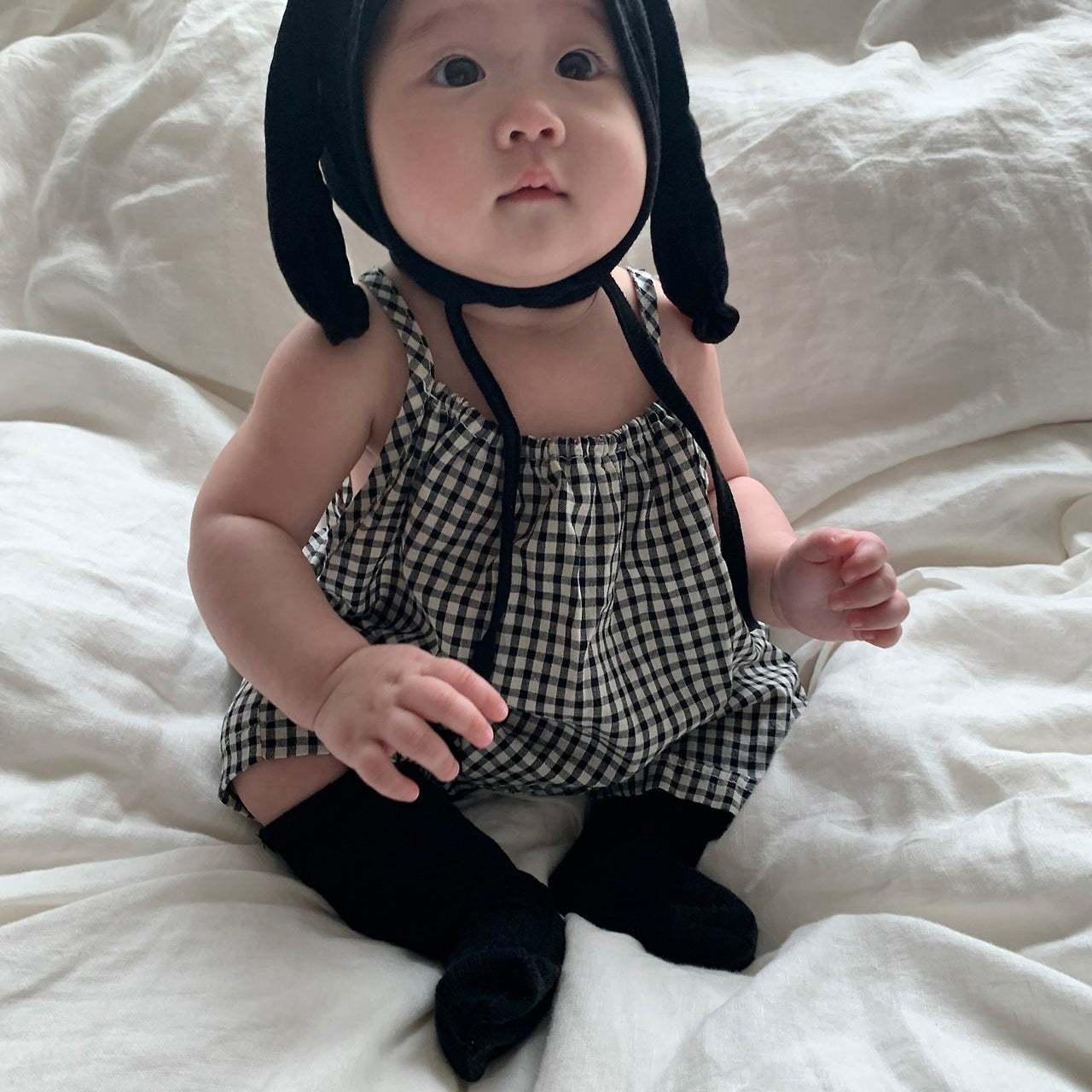 Baby Land SS26 Gingham Sleeveless Romper (4m-18m) - 2 Colors - AT NOON STORE