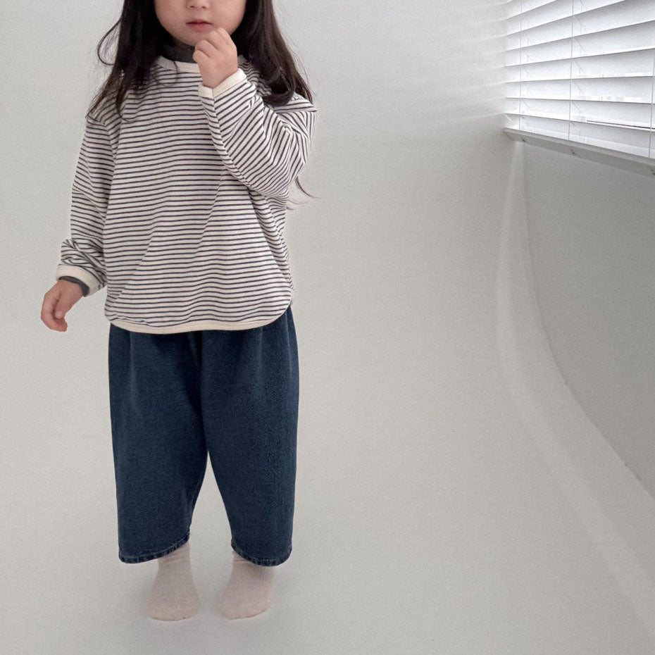 Baby/Toddler Bella F25 Stripe Curved Hem Long Sleeve Top (6m-6y) - 2 Colors - AT NOON STORE